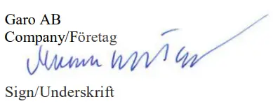 GARO G26B-7B Domestic Consumer Unit with Main 10KA MCB IS 10101 Instructions - Signature