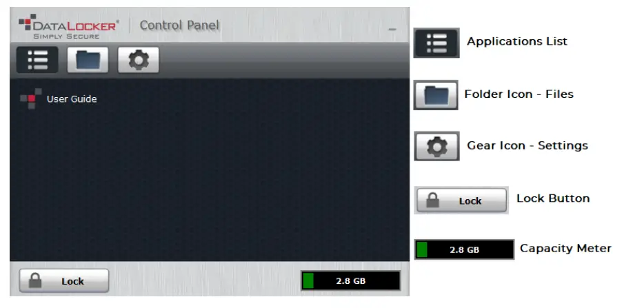 DataLocker Control Panel