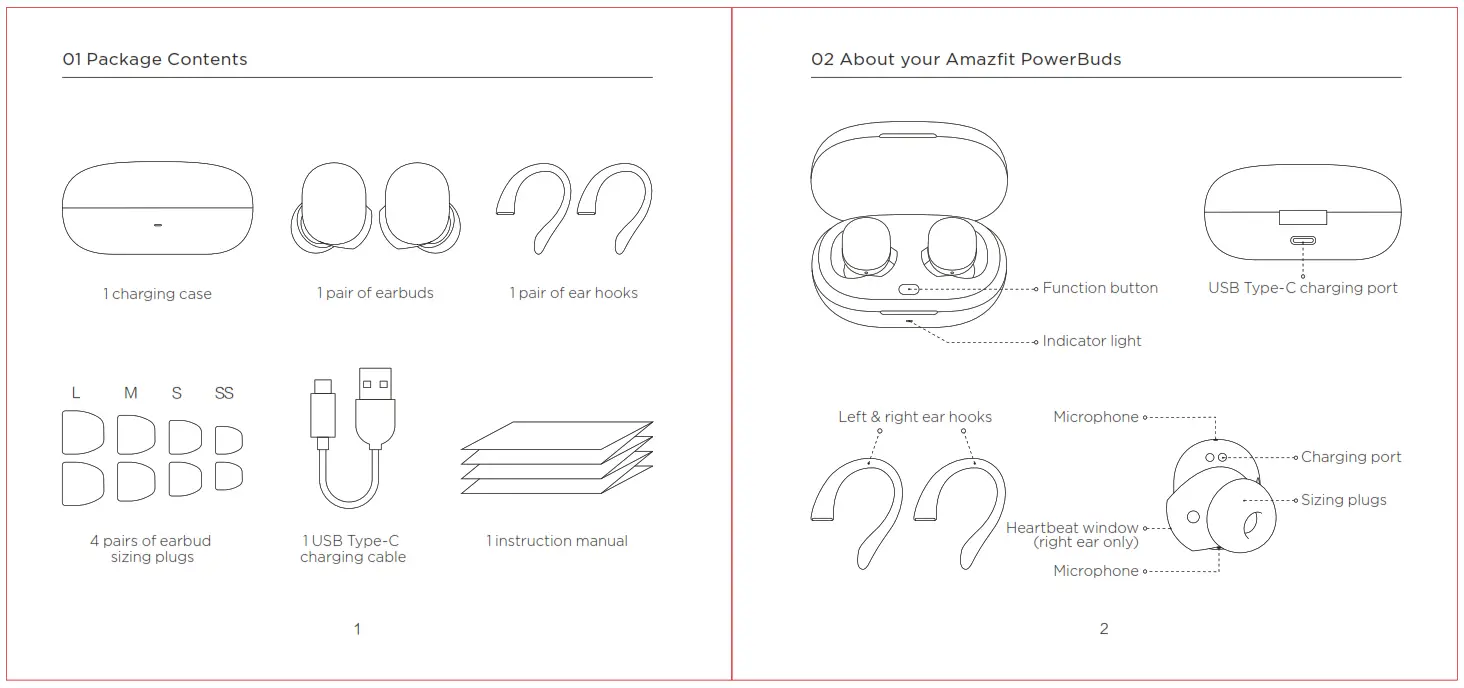 AMAZFIT Power Buds Instruction- 02