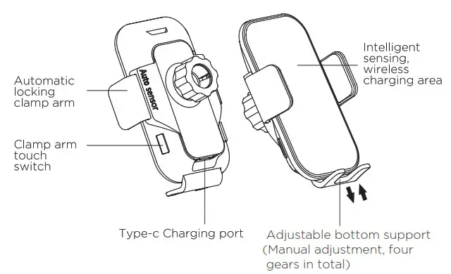 Shenzhen Caibo Technology X7 Wireless Charger Car Holder - Functional component