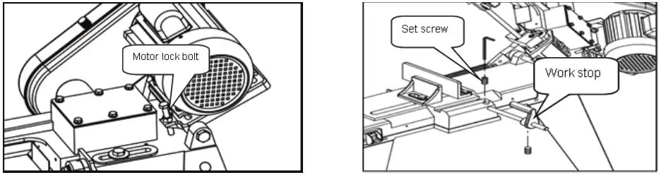 KLUTCH 4 1 2in. x 6in. Metal Band Saw With Vertical Cutting Table - Assembling the Band Saw 4