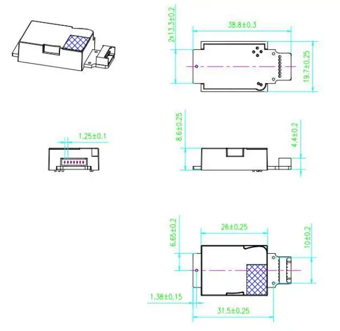 Winsen MH Z19E Infrared CO2 Sensor Module - Terminal type