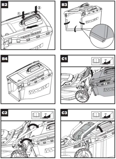 WORX WG779E Cordless Lawn Mower - fig3