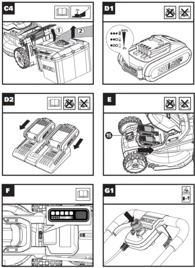 WORX WG779E Cordless Lawn Mower - fig4