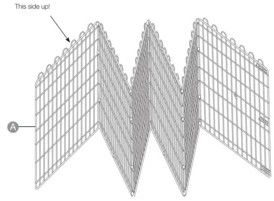 amazon basics 9004-24A Foldable Metal Pet Exercise and Playpen - assembly 1