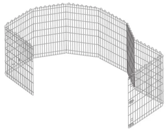 amazon basics 9004-24A Foldable Metal Pet Exercise and Playpen - assembly 2
