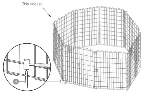 amazon basics 9004-24A Foldable Metal Pet Exercise and Playpen - assembly 5