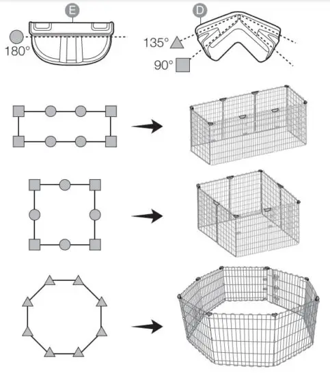 amazon basics 9004-24A Foldable Metal Pet Exercise and Playpen - assembly 8