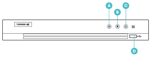 DEFENDER 4K1T4BX 4K Ultra HD Wired 4 Channel Security System with 4 Cameras - BLACK METAL DVR SETUP 2