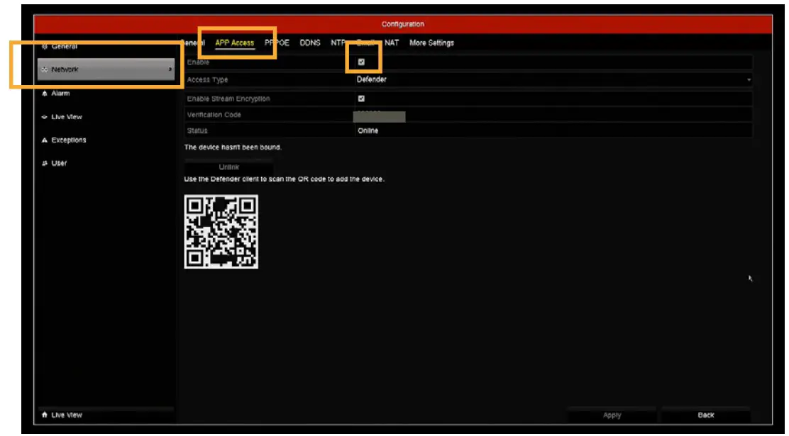 DEFENDER 4K1T4BX 4K Ultra HD Wired 4 Channel Security System with 4 Cameras - MAIN SCREEN 1