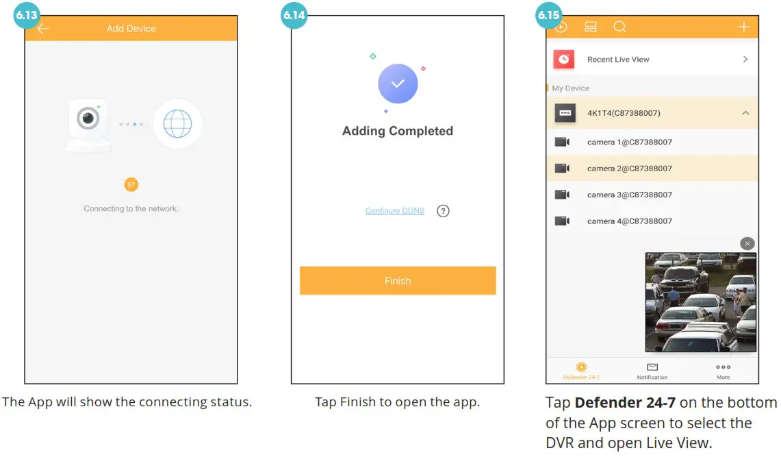 DEFENDER 4K1T4BX 4K Ultra HD Wired 4 Channel Security System with 4 Cameras - MOBILE APP ACCESS 7