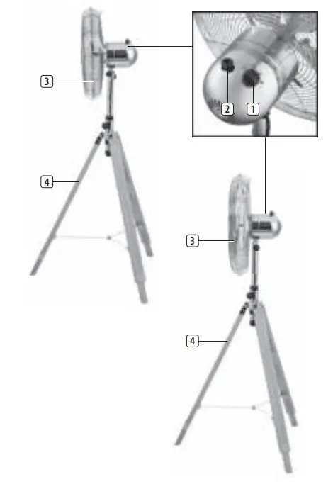 TRiSTAR VE 5804 Metal Stand Fan - parts 1