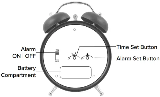 LA CROSSE TECHNOLOGY 617 3314 Analog Quartz Alarm Clock - Set Time