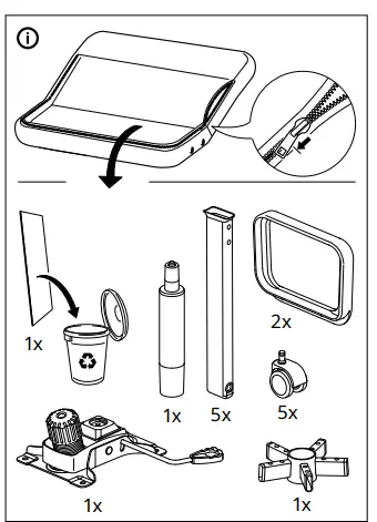 IKEA RENBERGET Bomstad Swivel Chair 3