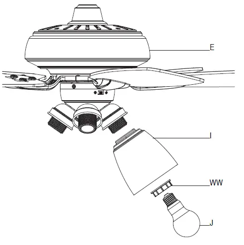 HAMPTONBAY RGB-52SPARD HOLLIS 52-INCH CEILING FAN FIG 19