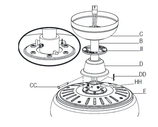 HAMPTONBAY RGB-52SPARD HOLLIS 52-INCH CEILING FAN FIG 8