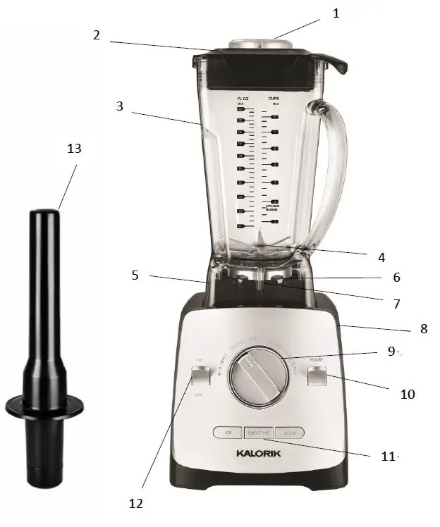 KALORIK BL44440 HIGH-POWERED BLENDER fig 1