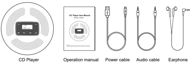 Hongtiantai CDS9 Portable CD Player-FIG2