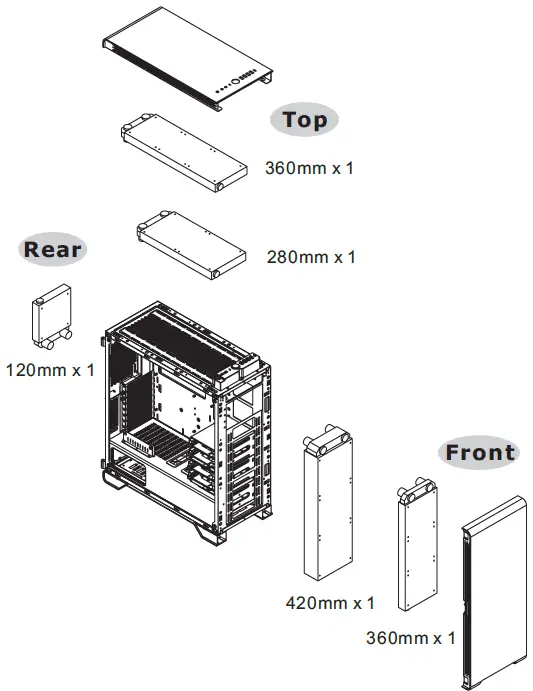 thermaltake A500 TG Aluminum Tempered Glass Edition Mid Tower Chassis 11
