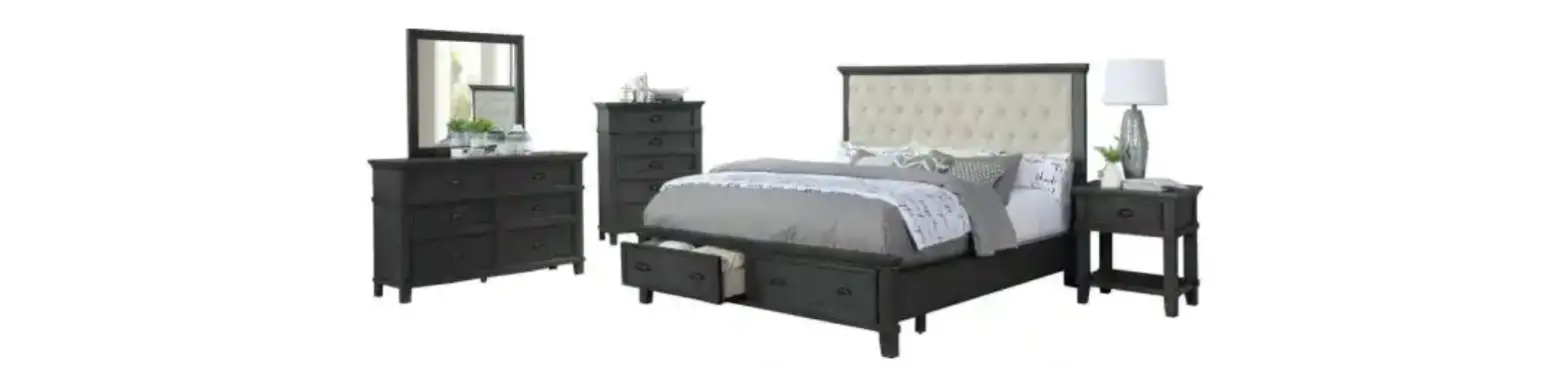 Best Quality Furniture San-ck4 Sandy 4 Piece Cappuccino California King Platform Storage Bedroom Set Instruction Manual