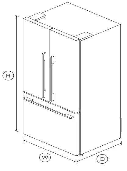 FISHER PAYKEL RF170ADJX4 Freestanding French Door Refrigerator Freezer - fig1