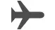 The airplane mode status icon.