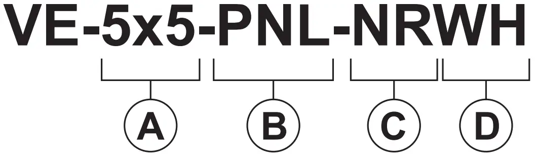 VE-Series Model Numbers