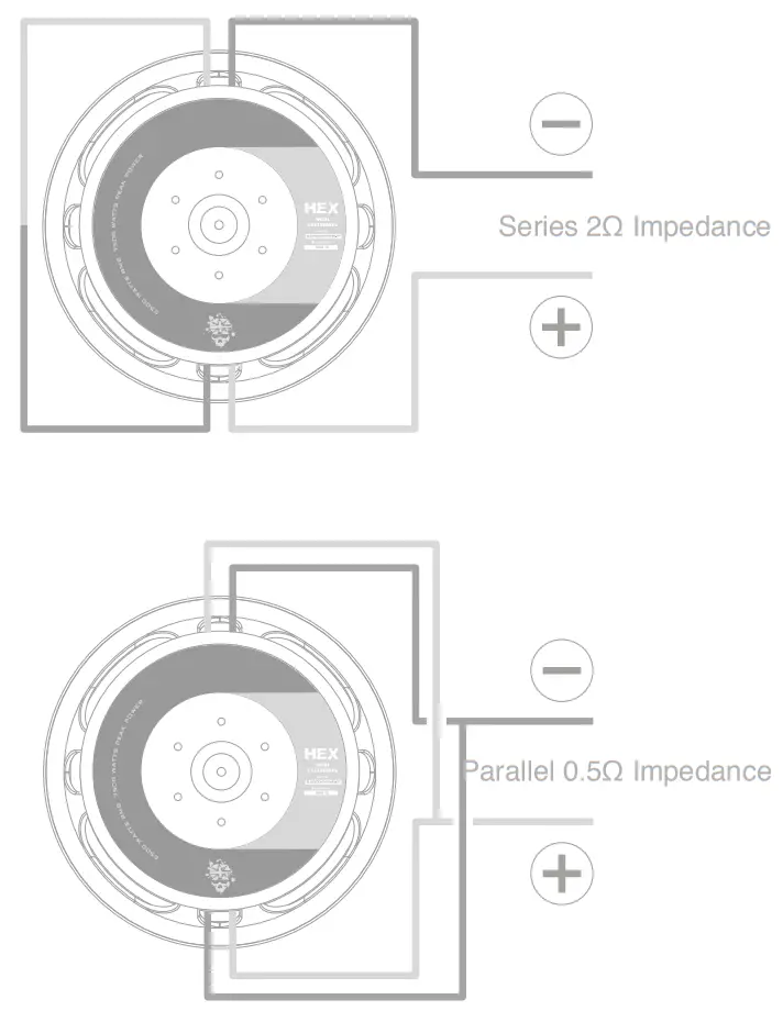 VIBE sound BLACKDEATH12HEX V7 12 Inch High Excursion Subwoofer - Connecting