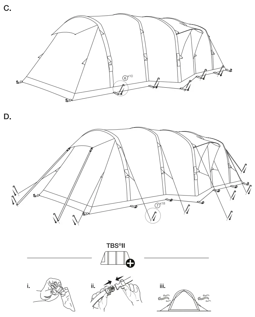 Vango Vesta Air 850XL 8 Man Inflatable AirBeam Tent -fig1