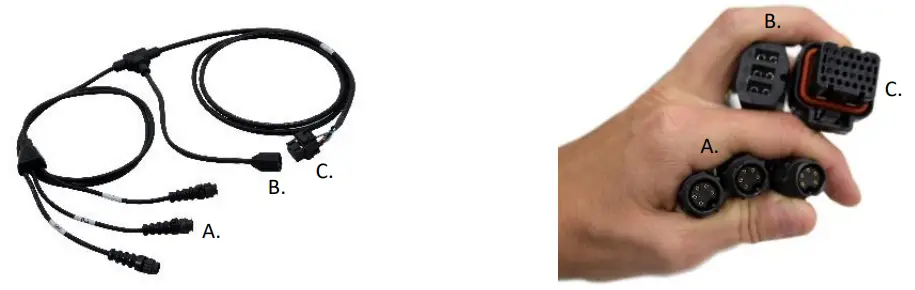 DAKOTA MICRO DMAC-JD3C Camera to John Deere GreenStar 3 2630 Three Camera Adapter Cable - fig