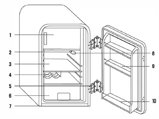 CREATE 83.5 Gold Retro Fridge 1