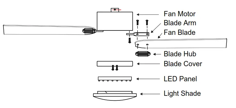 CROSSIO CFL-1074 40 Inch Ceiling Fan with Light and Remote Control - Fig 4