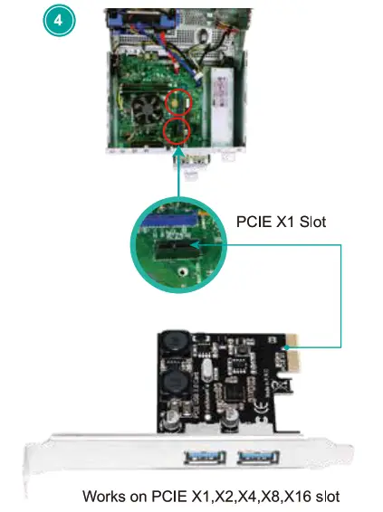 FebSmart FS U2 Pro USB 3.0 PCI Express Expansion Card - SCREW 12