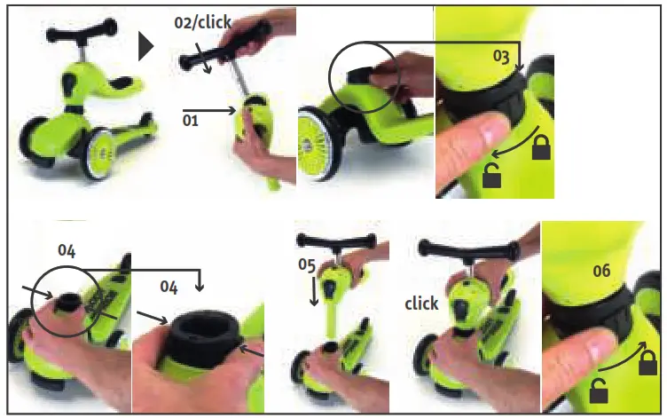 SCOOT AND RIDE HIGHWAYKICK 1 Scooter - Assembling