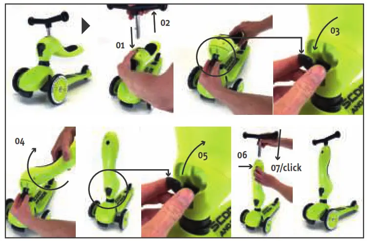 SCOOT AND RIDE HIGHWAYKICK 1 Scooter - Mode switch2