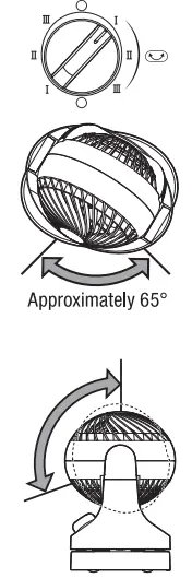 WOOZOO PCF-HE10 Small Oscillating Circulating Fan 3