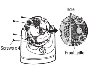 WOOZOO PCF-HE10 Small Oscillating Circulating Fan 7