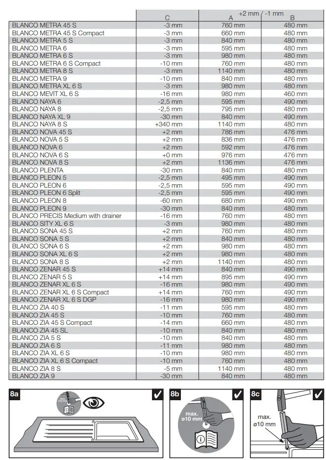 BLANCO 1518909 PLEON 9 InFino Silgranit Comfort Built-in sink Washbasin Instruction Manual - How to use