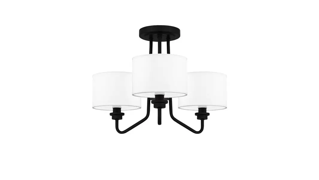 Quoizel Qsf5607mbk 8 In. 3-light Matte Black Semi-flush Mount Instructions