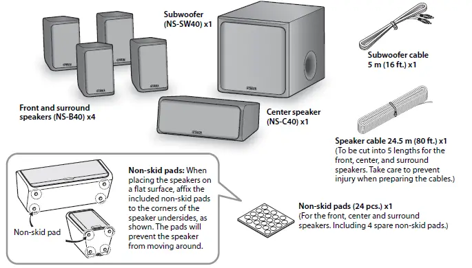 Yamaha NS-P40BL 5-1 Speaker Package (1)