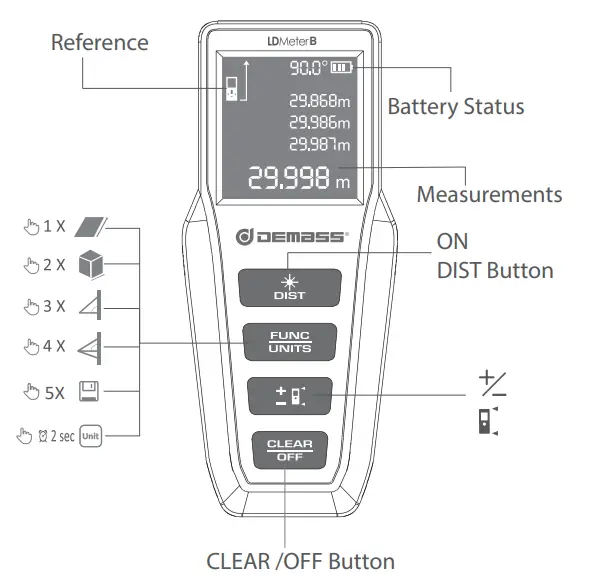 DEMass B40 Laser Distance Meter - fig