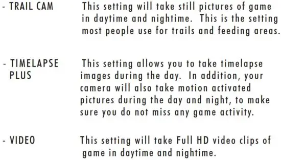 FIG 7 CAPTURE MODE OPTIONS