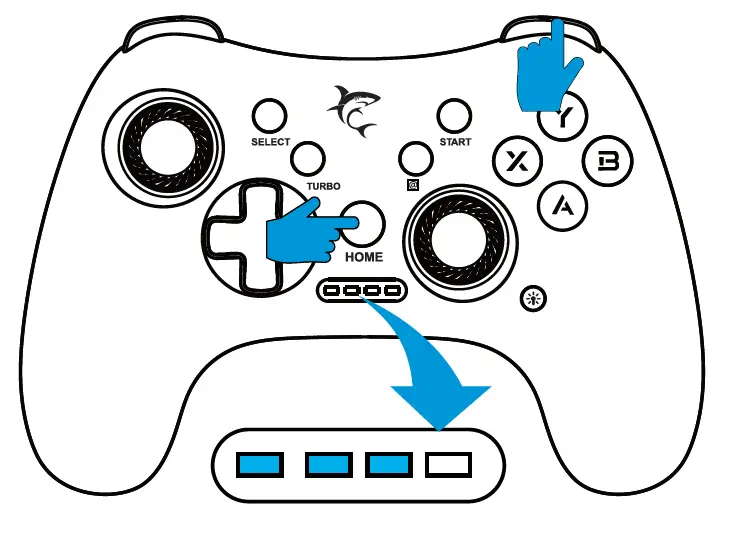 WHITE SHARK GPW-8039 LEGION RGB Wireless Controller 6