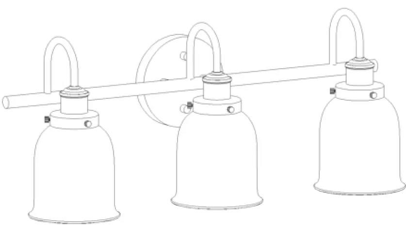 Uolfin-5069513-22-in-3-Light-Matte-Gold-with-Clear-Bell-Glass-Shade-FIG1