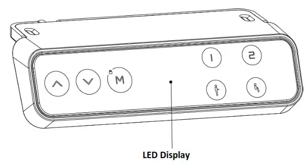 DIGITUS DA 90430 Series Electrically Height Adjustable Desk Frame - Operating unit 1