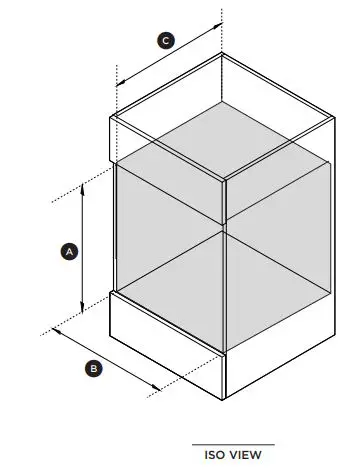 FISHER and PAYKEL OB60SM Series 60cm Oven Owner's Manual - CAVITY DIMENSIONS
