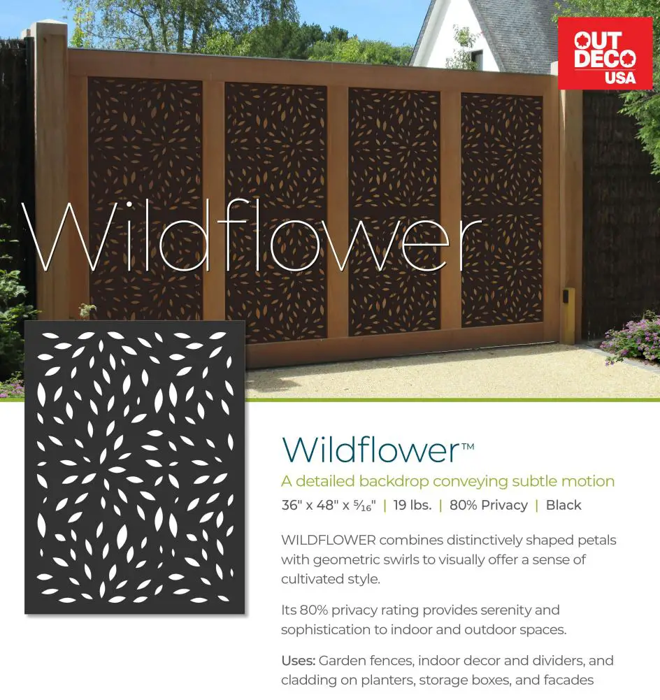 OUTDECO USA USADWPT2-BL Black Eucalyptus Decorative Screen Panel User Manual
