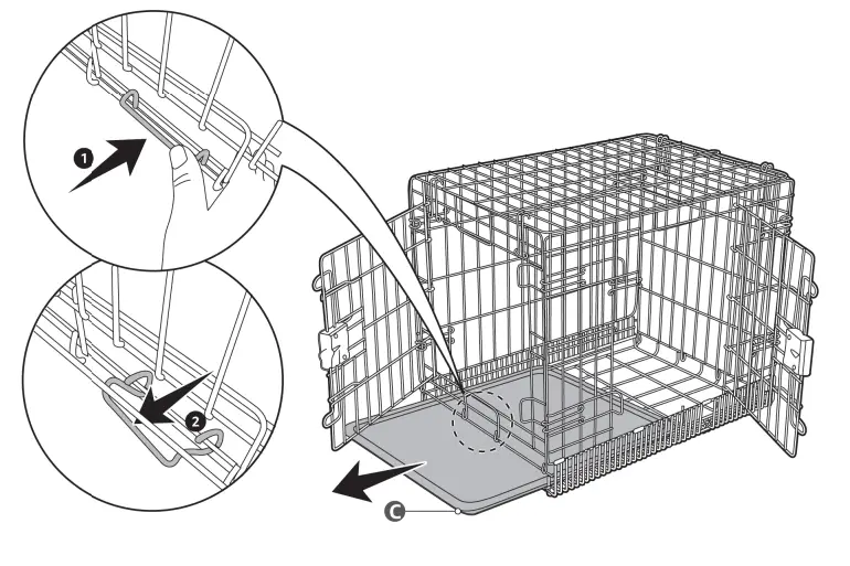Removing bottom tray