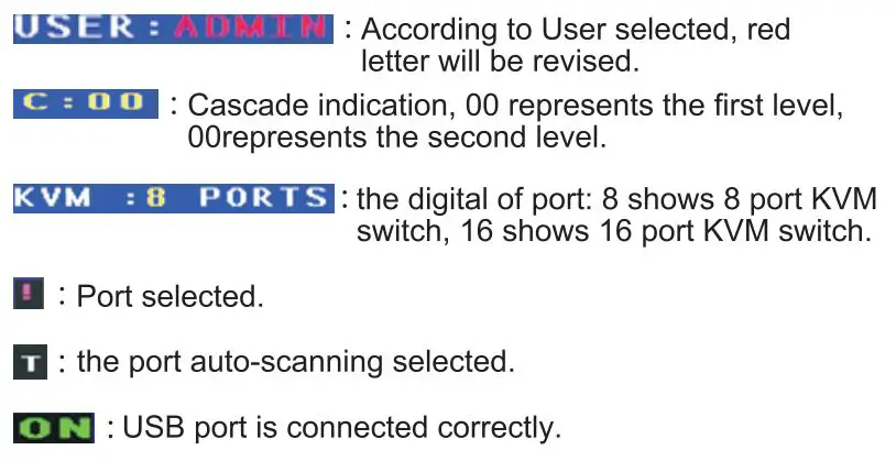 AliExpress MT-9108UP 8-port IP remote control computer KVM switch OSD menu rack 9108UP User Manual - Main Menu