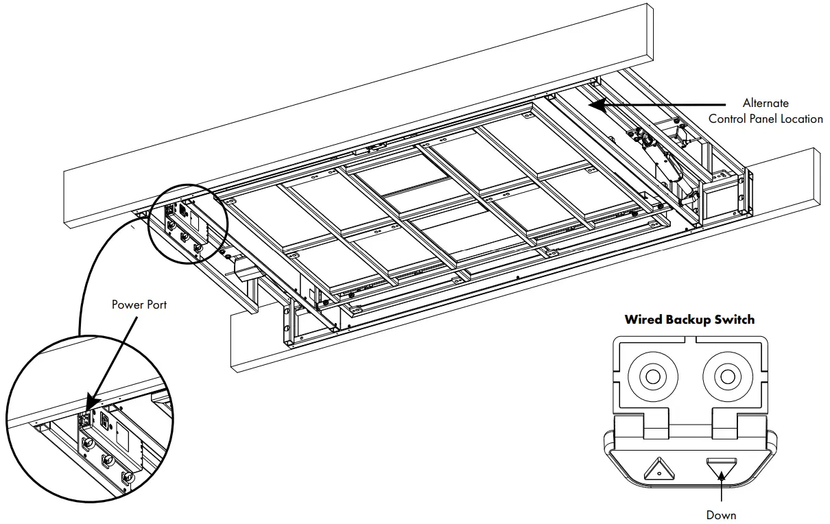 NEXUS 21 CL 65 Professional Grade Flip Down TV - Connect the Power Cord